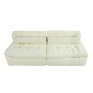 English Elm 103.9-Inch Cloud Velvet Sofa Deep Seat Lounger with Layered Cushions for Living Rooms W3975S00093