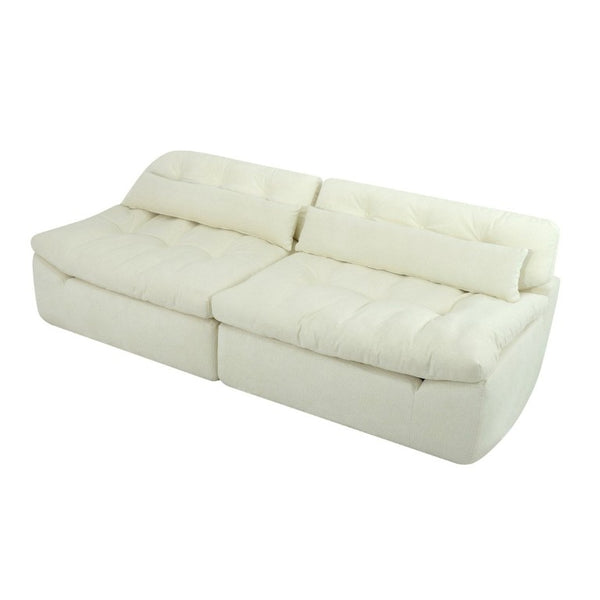 English Elm 103.9-Inch Cloud Velvet Sofa Deep Seat Lounger with Layered Cushions for Living Rooms W3975S00093