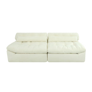 English Elm 103.9-Inch Cloud Velvet Sofa Deep Seat Lounger with Layered Cushions for Living Rooms W3975S00093