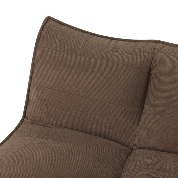 English Elm 141.5Inch Modular Caterpillar Floor Sofa Corduroy Faux Fur Plush Lounger for Dorm W3975S00121