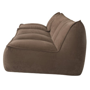 English Elm 141.5Inch Modular Caterpillar Floor Sofa Corduroy Faux Fur Plush Lounger for Dorm W3975S00121