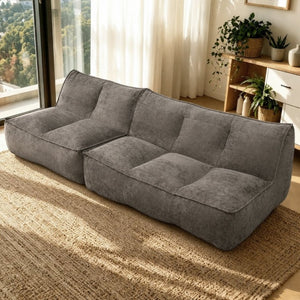 English Elm 141.5Inch Modular Caterpillar Floor Sofa Plush Corduroy Lounger for Bedroom Living Room W3975S00122