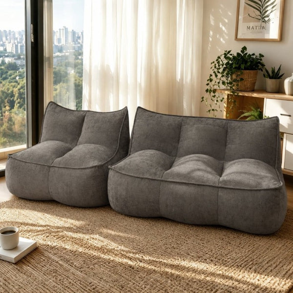 English Elm 141.5Inch Modular Caterpillar Floor Sofa Plush Corduroy Lounger for Bedroom Living Room W3975S00122