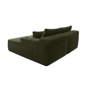 English Elm 76"cloud Plush Sectional Sofa Deep Seat Double Chaise Lounge for Modern Living Room W3975S00125