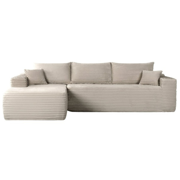 English Elm 108 Inch Modular L-Shape Sectional Deep Plush Corduroy Sofa for Living Room Lounge W3975S00177