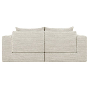 English Elm 71Inch-Modular Corduroy 2 Seater Sofa Layered Silhouette for Contemporary Living Rooms Camel W3975S00179