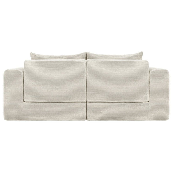 English Elm 71Inch-Modular Corduroy 2 Seater Sofa Layered Silhouette for Contemporary Living Rooms Camel W3975S00179
