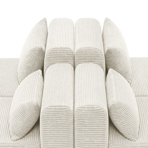 English Elm 71Inch-Modular Corduroy 2 Seater Sofa Layered Silhouette for Contemporary Living Rooms Camel W3975S00179
