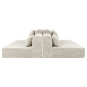 English Elm 71Inch-Modular Corduroy 2 Seater Sofa Layered Silhouette for Contemporary Living Rooms Camel W3975S00179