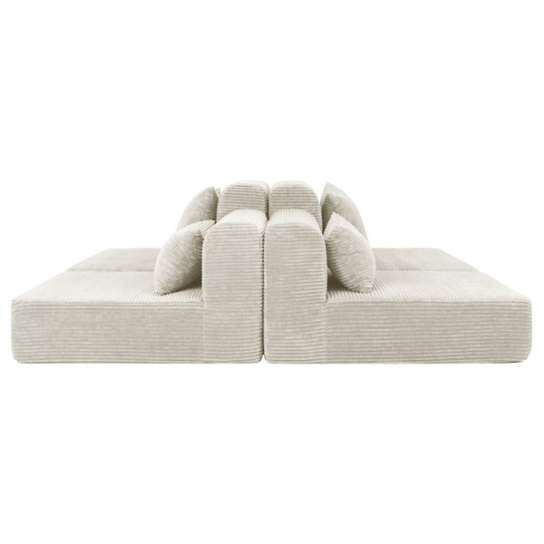 English Elm 71Inch-Modular Corduroy 2 Seater Sofa Layered Silhouette for Contemporary Living Rooms Camel W3975S00179
