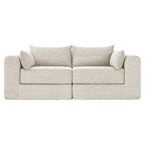 English Elm 71Inch-Modular Corduroy 2 Seater Sofa Layered Silhouette for Contemporary Living Rooms Camel W3975S00179