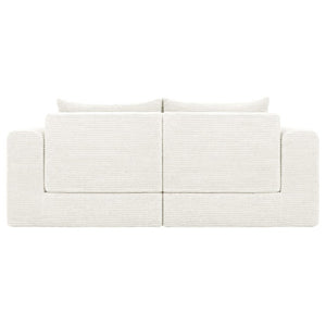 English Elm 71Inch-Modular Corduroy 2 Seater Sofa Layered Silhouette for Contemporary Living Rooms Beige W3975S00180