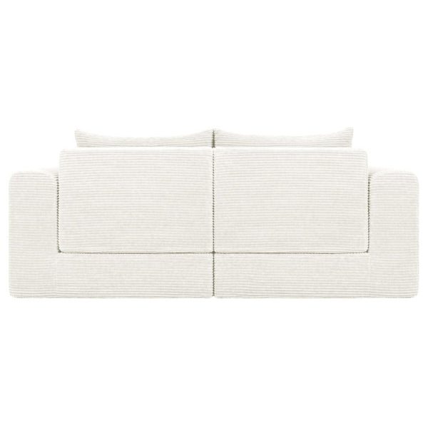 English Elm 71Inch-Modular Corduroy 2 Seater Sofa Layered Silhouette for Contemporary Living Rooms Beige W3975S00180