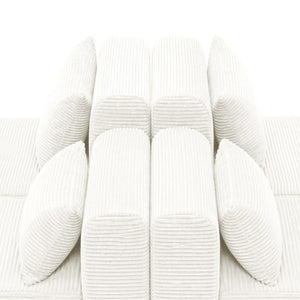 English Elm 71Inch-Modular Corduroy 2 Seater Sofa Layered Silhouette for Contemporary Living Rooms Beige W3975S00180