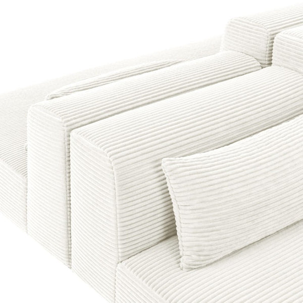 English Elm 71Inch-Modular Corduroy 2 Seater Sofa Layered Silhouette for Contemporary Living Rooms Beige W3975S00180