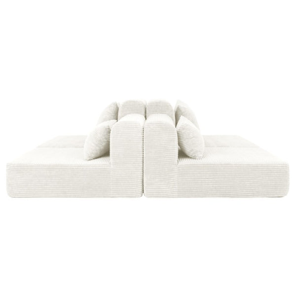 English Elm 71Inch-Modular Corduroy 2 Seater Sofa Layered Silhouette for Contemporary Living Rooms Beige W3975S00180