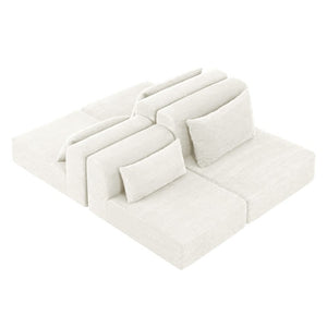 English Elm 71Inch-Modular Corduroy 2 Seater Sofa Layered Silhouette for Contemporary Living Rooms Beige W3975S00180