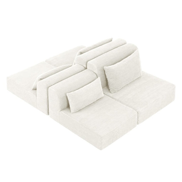 English Elm 71Inch-Modular Corduroy 2 Seater Sofa Layered Silhouette for Contemporary Living Rooms Beige W3975S00180
