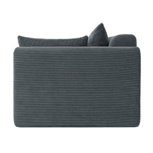 English Elm 71Inch-Modular Corduroy 2 Seater Sofa Layered Silhouette for Contemporary Living Rooms Grey W3975S00181