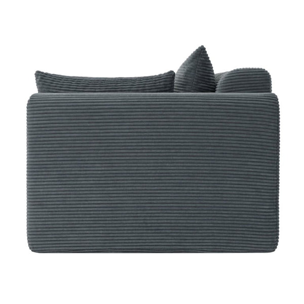 English Elm 71Inch-Modular Corduroy 2 Seater Sofa Layered Silhouette for Contemporary Living Rooms Grey W3975S00181