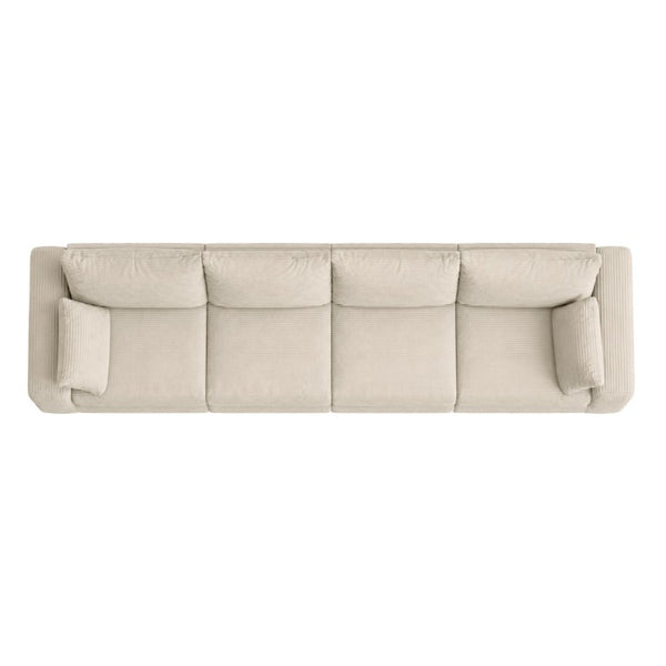 English Elm Sectional Modular U Shaped Corduroy Floor Sofa with Deep Foam Seating for Loft Living Camel W3975S00187