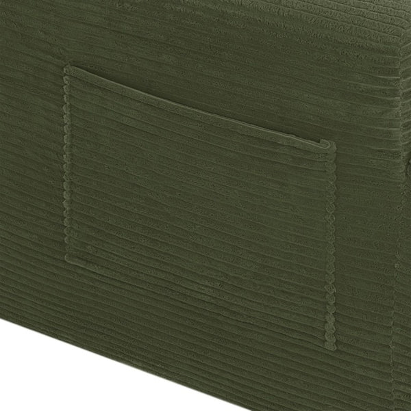 English Elm 96.9''Cloud Modular U-Shaped Sectional Corduroy Sofa Deep Sink Seating for Living Room Green Left W3975S00198