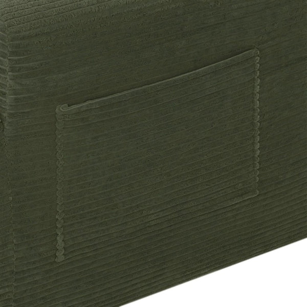 English Elm 96.9''Cloud Modular U-Shaped Sectional Corduroy Sofa Deep Sink Seating for Living Room Green Right W3975S00199