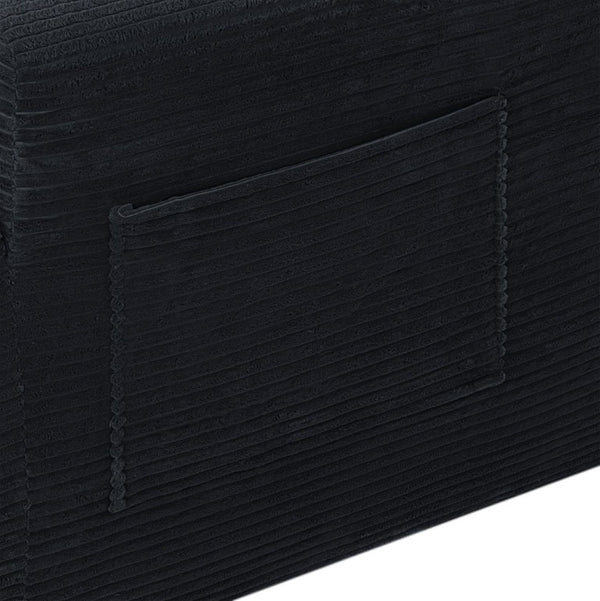 English Elm 96.9''Cloud Modular U-Shaped Sectional Corduroy Sofa Deep Sink Seating for Living Room Black Right W3975S00201