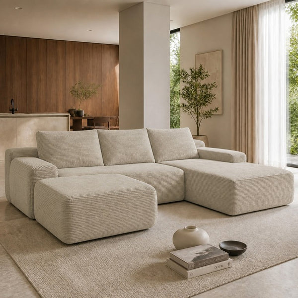 English Elm 96.9''Cloud Corduroy Upholstered Modular Sectional Deep Seat Sofa for Living Room Lounging Let Me Count: = 10, Space, = 8, = 11, = 7, S-E-C W3975S00237