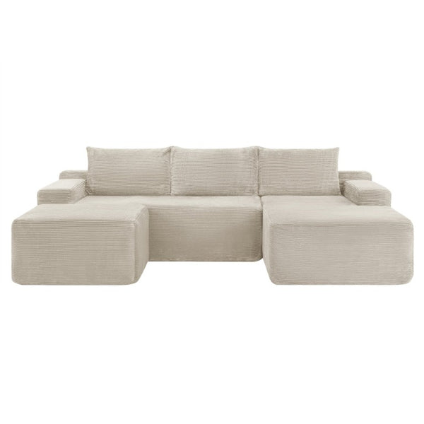 English Elm 96.9''Cloud Corduroy Upholstered Modular Sectional Deep Seat Sofa for Living Room Lounging Let Me Count: = 10, Space, = 8, = 11, = 7, S-E-C W3975S00237