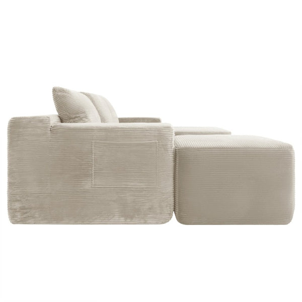 English Elm 96.9''Cloud Corduroy Upholstered Modular Sectional Deep Seat Sofa for Living Room Lounging Let Me Count: = 10, Space, = 8, = 11, = 7, S-E-C W3975S00237