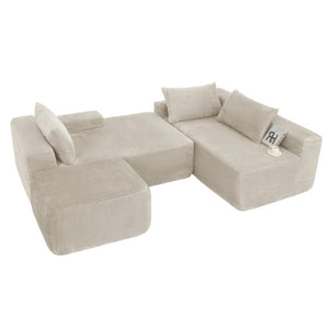 English Elm 96.9''Cloud Corduroy Upholstered Modular Sectional Deep Seat Sofa for Living Room Lounging Let Me Count: = 10, Space, = 8, = 11, = 7, S-E-C W3975S00237