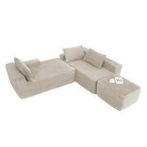English Elm 96.9''Cloud Corduroy Upholstered Modular Sectional Deep Seat Sofa for Living Room Lounging Let Me Count: = 10, Space, = 8, = 11, = 7, S-E-C W3975S00237