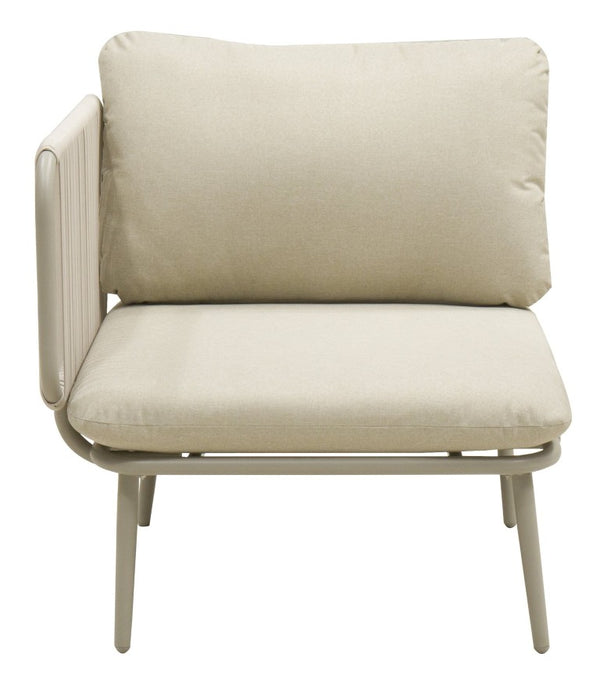 English Elm Modern Outdoor Club Chair Hand Woven Rope Aluminum Frame Patio Accent Seat W3990P494747