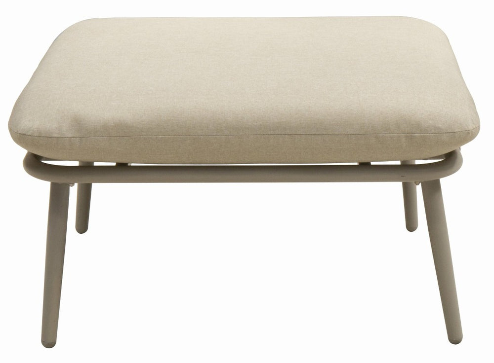 English Elm 28 Inch Square Outdoor Ottoman Woven Rope Frame with Thick Foam Cushion Patio Seat W3990P495048