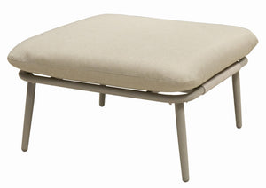 English Elm 28 Inch Square Outdoor Ottoman Woven Rope Frame with Thick Foam Cushion Patio Seat W3990P495048