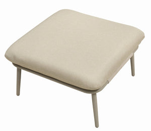English Elm 28 Inch Square Outdoor Ottoman Woven Rope Frame with Thick Foam Cushion Patio Seat W3990P495048