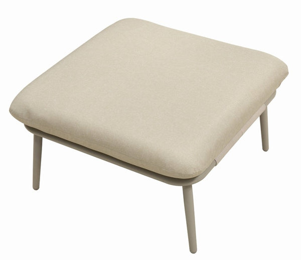 English Elm 28 Inch Square Outdoor Ottoman Woven Rope Frame with Thick Foam Cushion Patio Seat W3990P495048