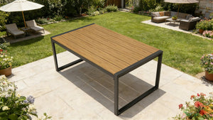 English Elm . Oversized 5 Seat Steel Patio Set Weather Resistant Powder Coated Frame for Backyard W3990S00007
