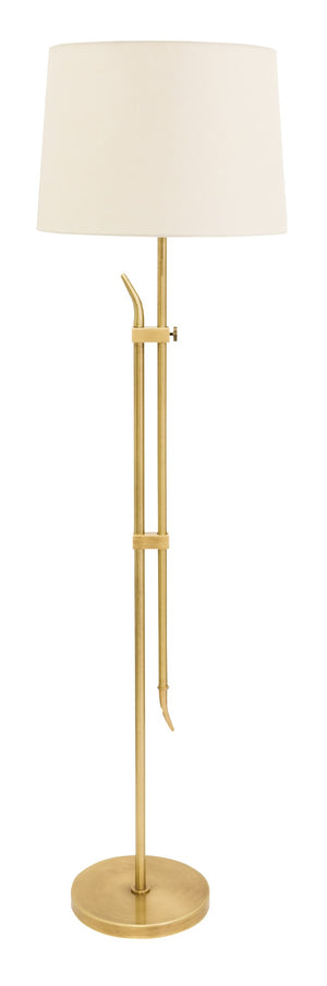 House Of Troy 61" Windsor Adjustable Floor Lamp - Elegant Design With Unique Cord Exit For Versatile Lighting Options Antique Brass Metal W400-ab