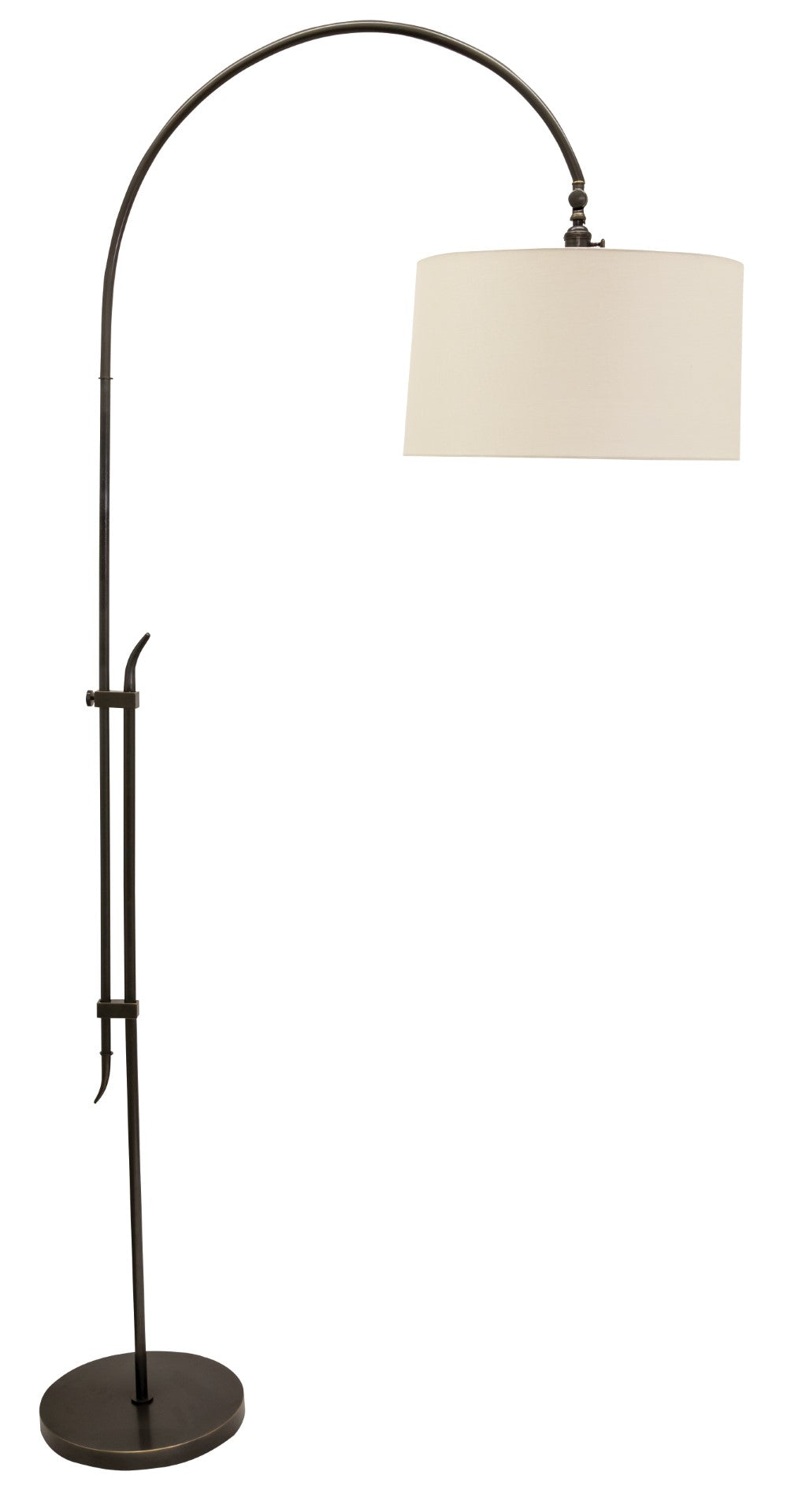 House Of Troy 61" Windsor Adjustable Floor Lamp - Elegant Design With Unique Cord Exit For Versatile Lighting Options Antique Brass Metal W401-ab