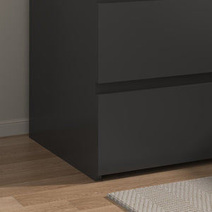 English Elm (set of 2) Compact 3-drawer Nightstand Chest Engineered Wood Bedroom Entryway Storage Unit Black W409P327395