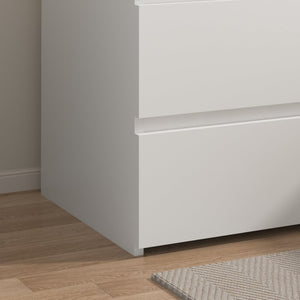 English Elm (set of 2) Compact 3-drawer Nightstand Chest Engineered Wood Bedroom Entryway Storage Unit White W409P327396
