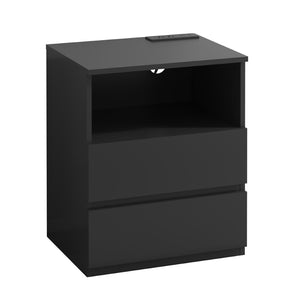 English Elm (set of 2) Compact 3-drawer Nightstand Chest Engineered Wood Bedroom Entryway Storage Unit W409P327398