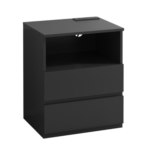 English Elm (set of 2) Compact 3-drawer Nightstand Chest Engineered Wood Bedroom Entryway Storage Unit W409P327398