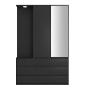 English Elm W409s00007 Wardrobe Armoire with Panel Design for Modern Bedroom Storage W409P327410