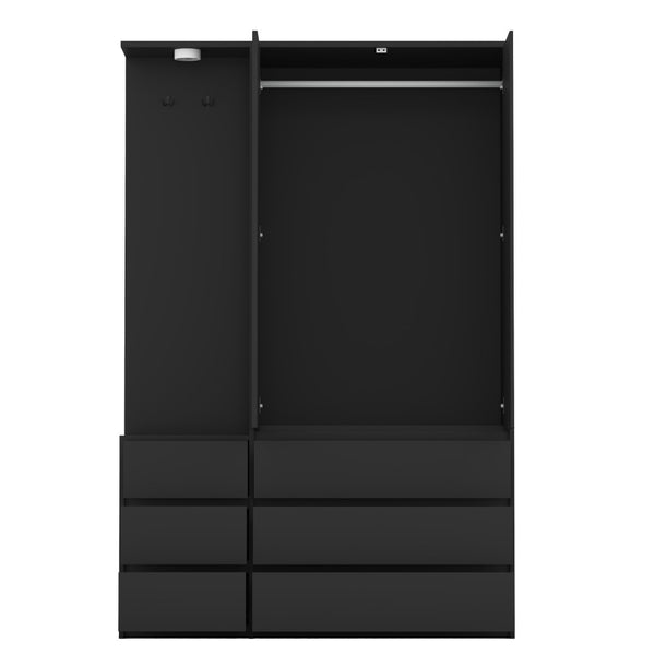 English Elm W409s00007 Wardrobe Armoire with Panel Design for Modern Bedroom Storage W409P327410