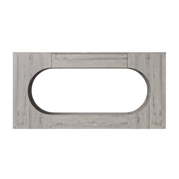 English Elm Modern Grey Wood Grain Console Table Slim Entryway Foyer Sofa Accent with Drawer W409P476243