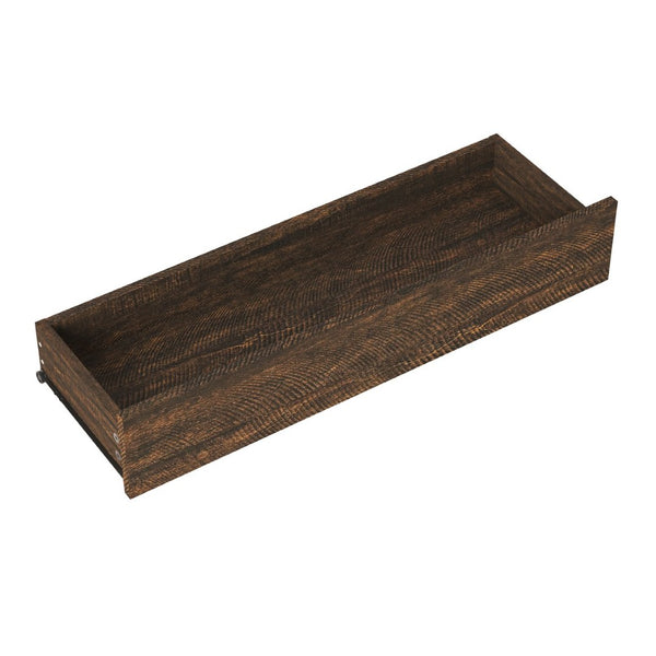 English Elm Walnut Grain Engineered Wood Entryway Console with Drawer and Oval Open Frame W409P476244