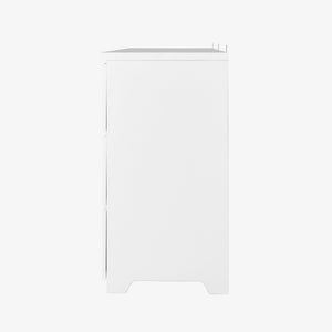 English Elm White Nine Drawer Wide Dresser Handleless Veneer Finish for Minimalist Bedroom Entryway W409S00024